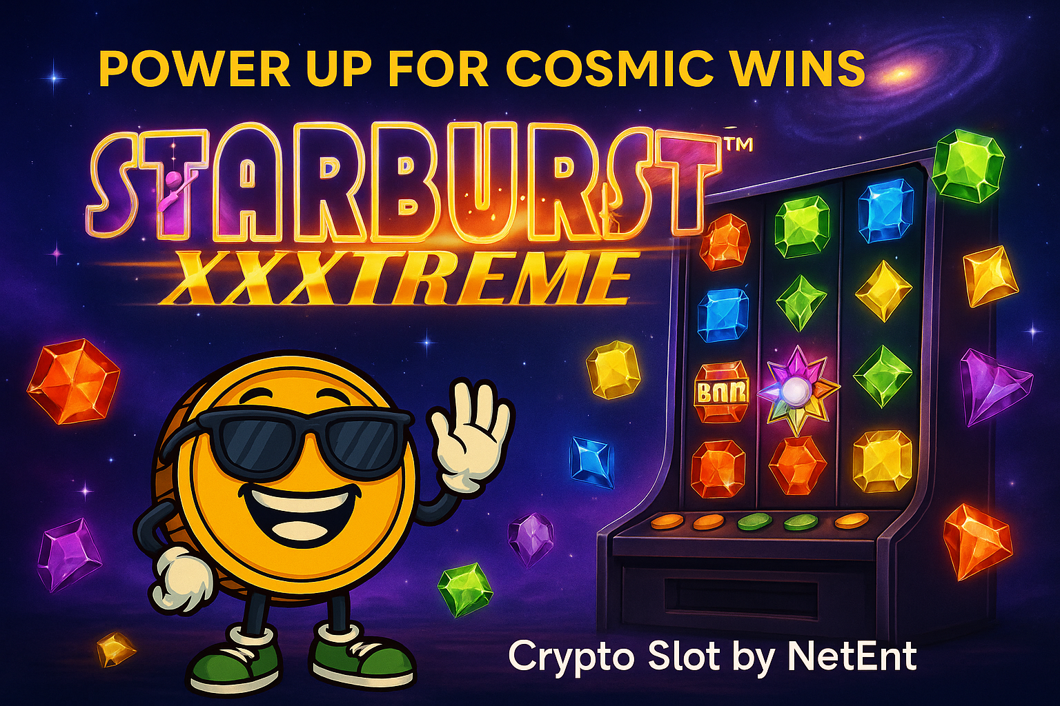 Starburst XXXtreme Slot – NetEnt cosmic crypto slot with gems