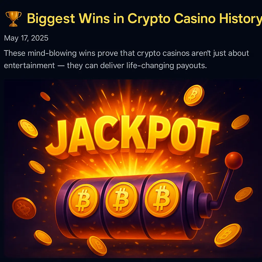 Jackpot explosion in a crypto slot game